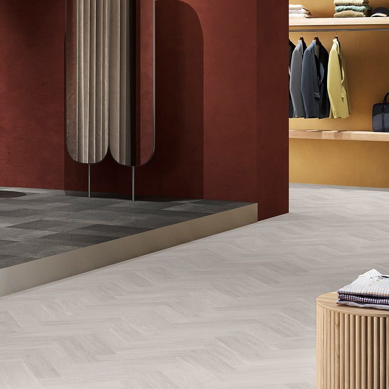 Invictus Maximus French Oak Parquet - Polar Glue Down LVT Flooring