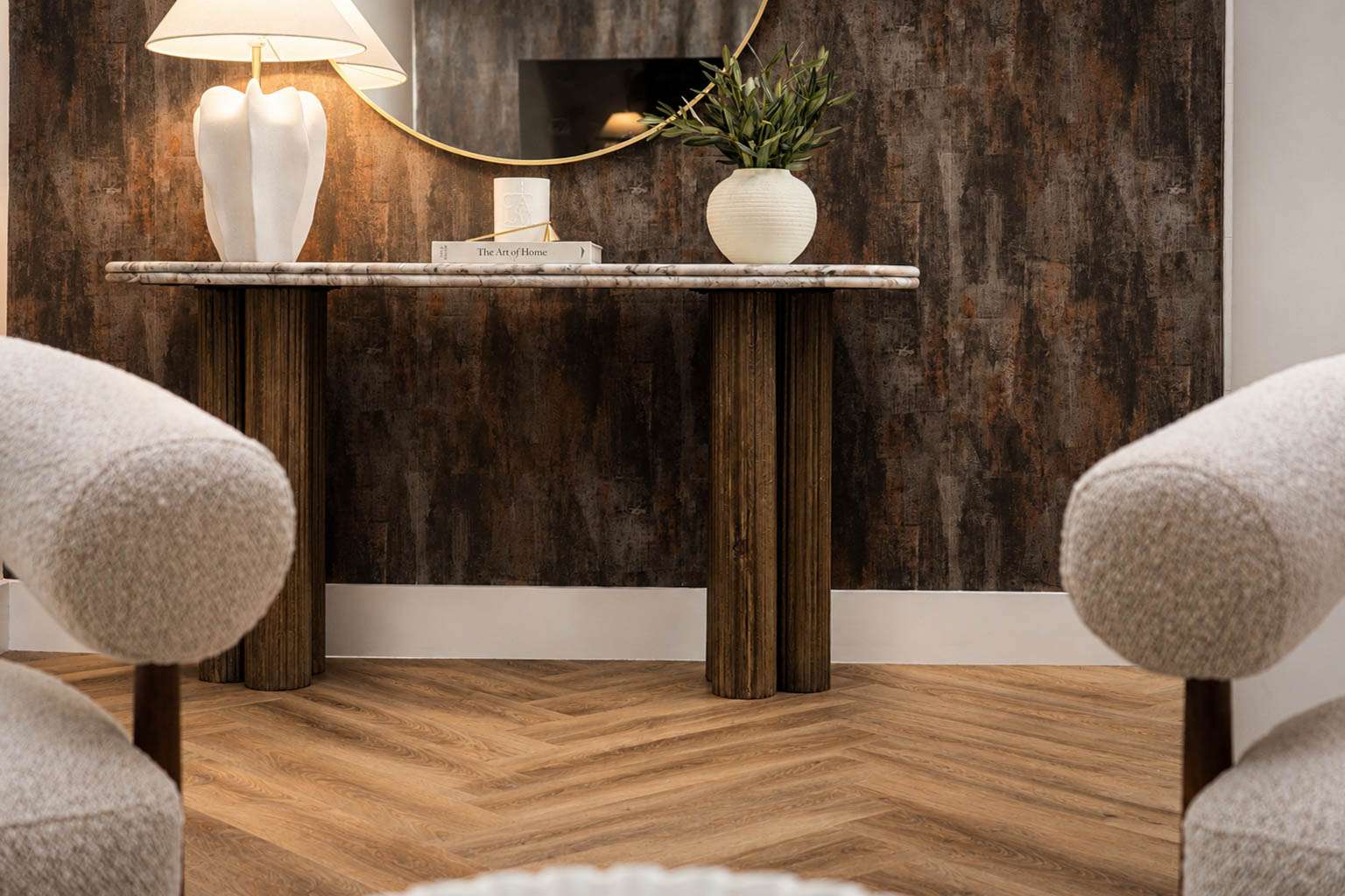 Lattia Piana Auburn Oak LPLP0001 Large Parquet Glue Down LVT Flooring