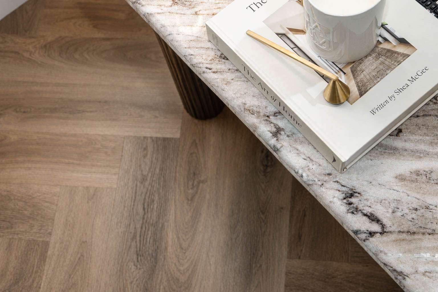 Lattia Piana Auburn Oak LPLP0001 Large Parquet Glue Down LVT Flooring