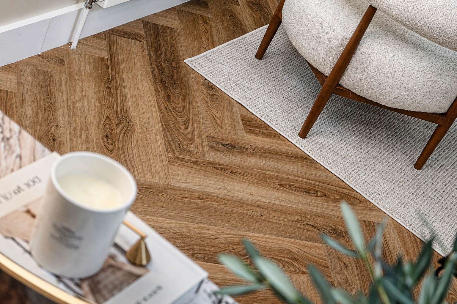 Lattia Piana Auburn Oak LPLP0001 Large Parquet Glue Down LVT Flooring