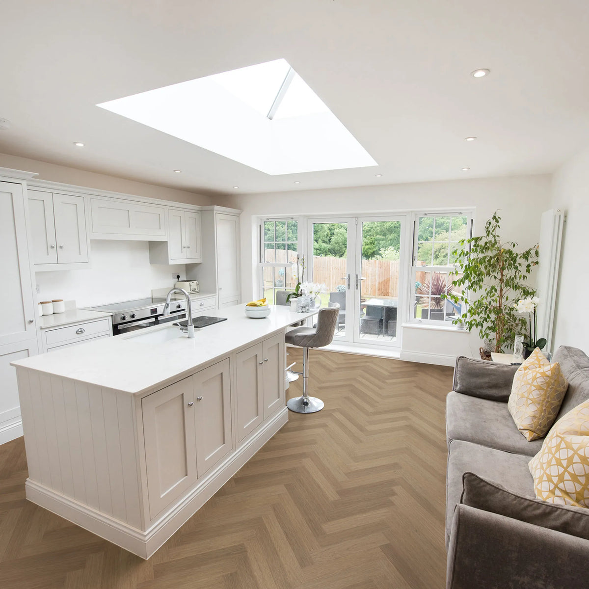 Nordikka Naturals Bridle Oak Herringbone LVT Glue Down Flooring