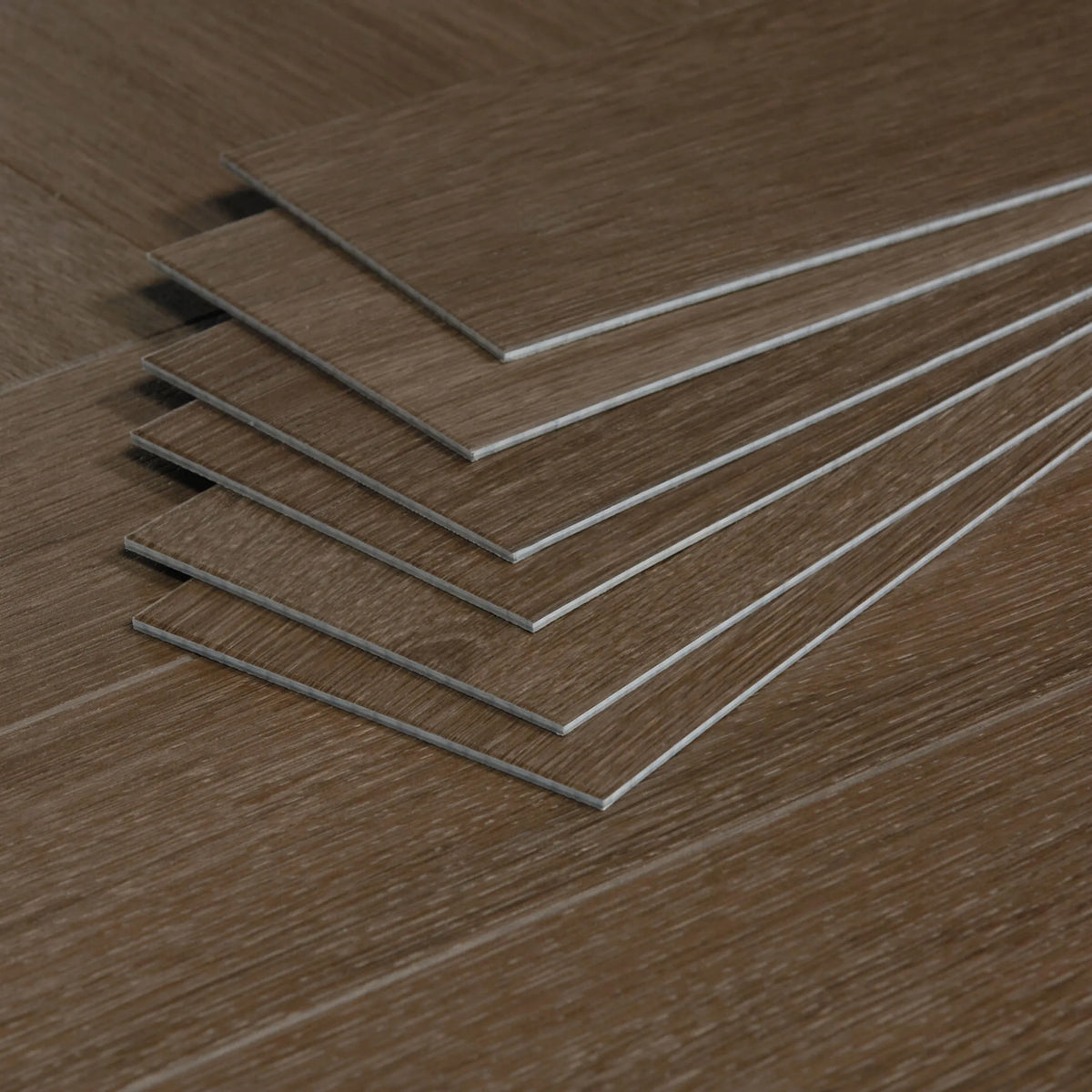 Nordikka Naturals Roasted Walnut Herringbone LVT Glue Down Flooring