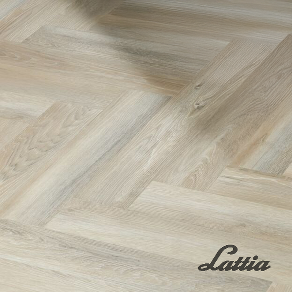 Lattia Vantaa Limed Oak Herringbone Glue Down LVT Flooring
