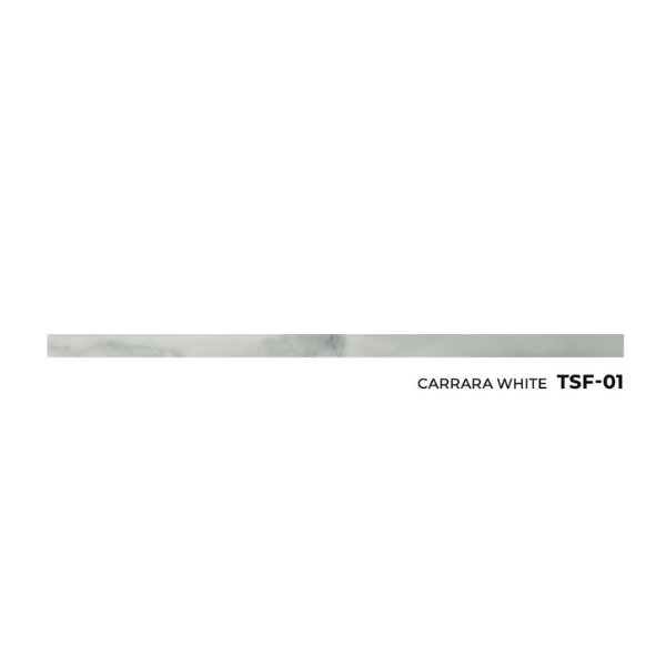 TEXTURES FEATURE STRIPS CARRARA WHITE TSF-01