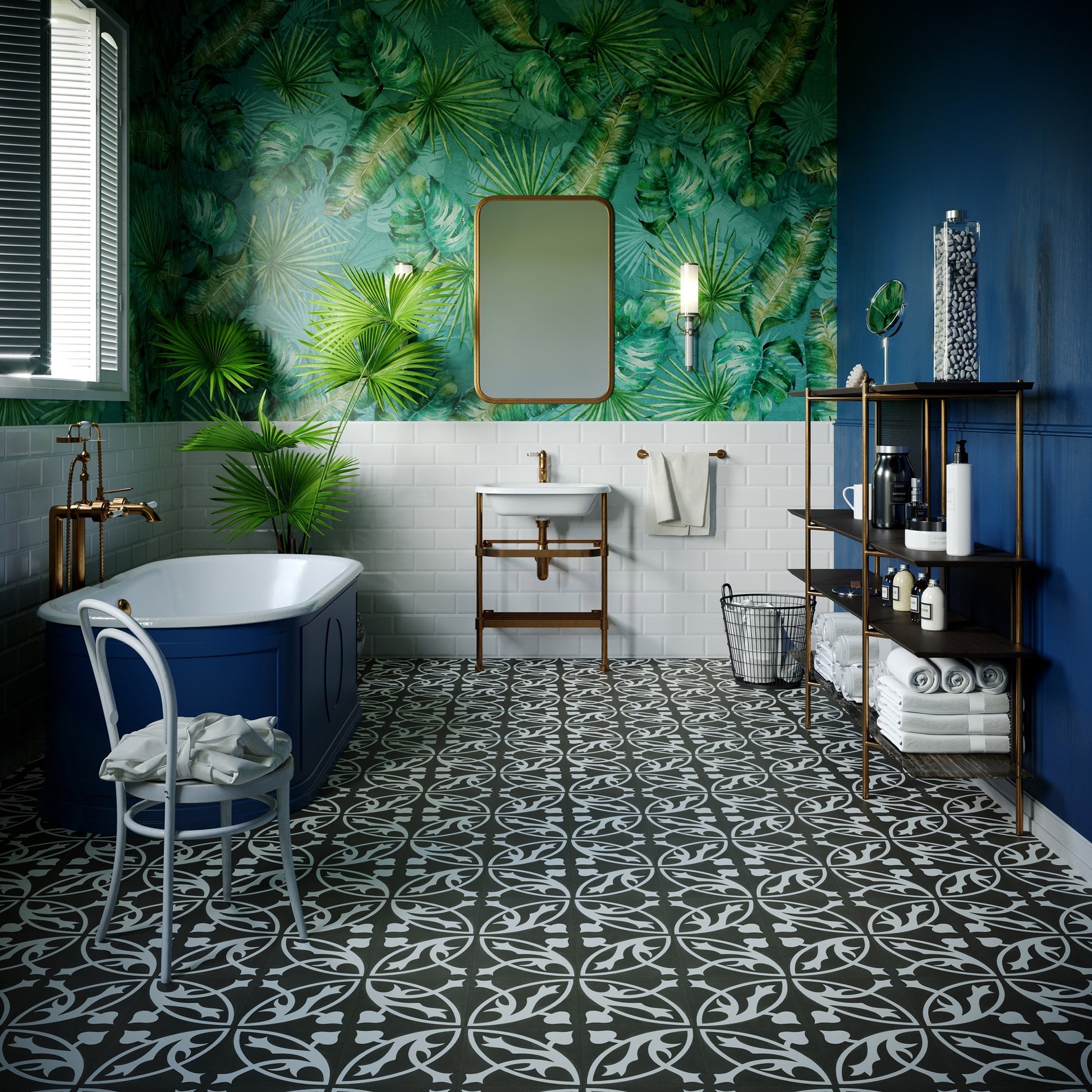 Invictus Maximus Victorian Treasure - Charcoal Glue Down LVT Flooring