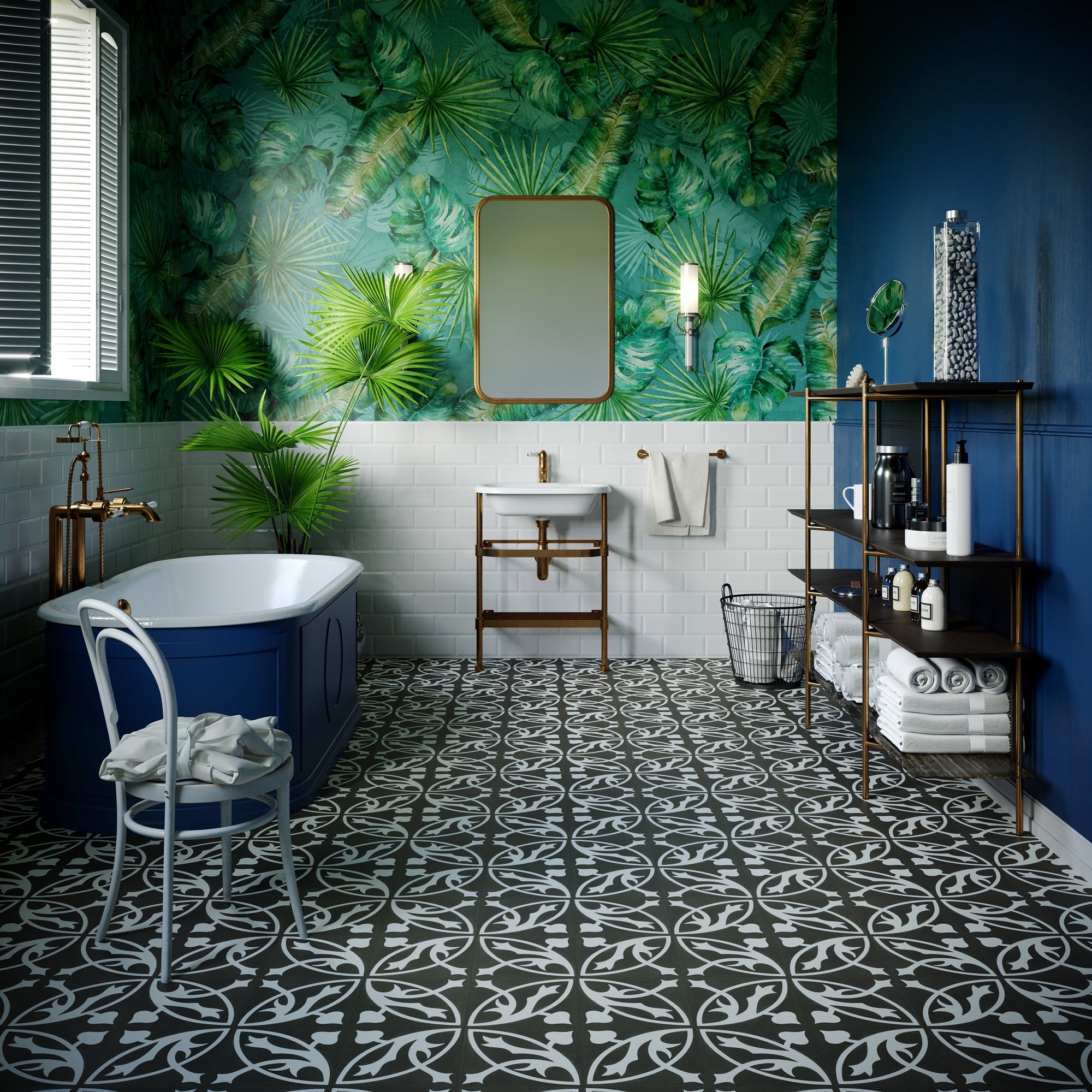 Invictus Maximus Victorian Treasure - Charcoal Glue Down LVT Flooring