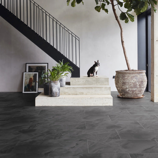 Karndean Art Select Black Onyx LM34 Stone Tile Glue Down LVT Flooring