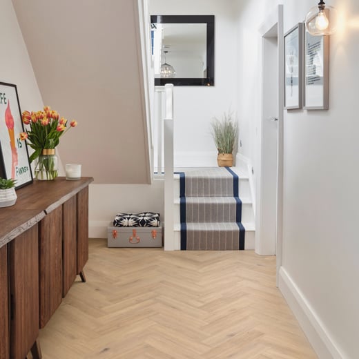 Karndean Van Gogh Canadian Nude Oak SM-VGW8117 Herringbone Glue Down LVT Flooring