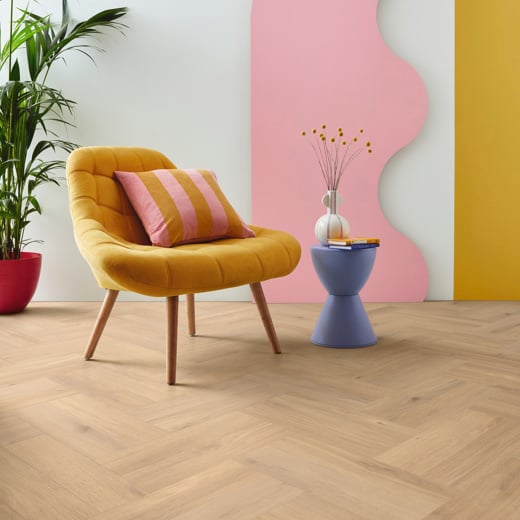 Karndean Van Gogh Canadian Nude Oak SM-VGW8117 Herringbone Glue Down LVT Flooring