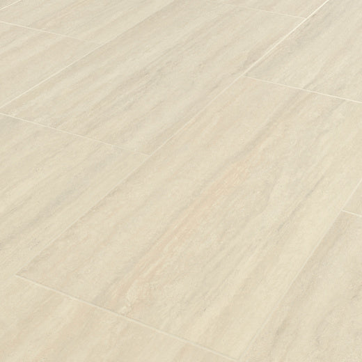 Karndean Art Select Champagne Travertino LM38 Stone Tile Glue Down LVT Flooring