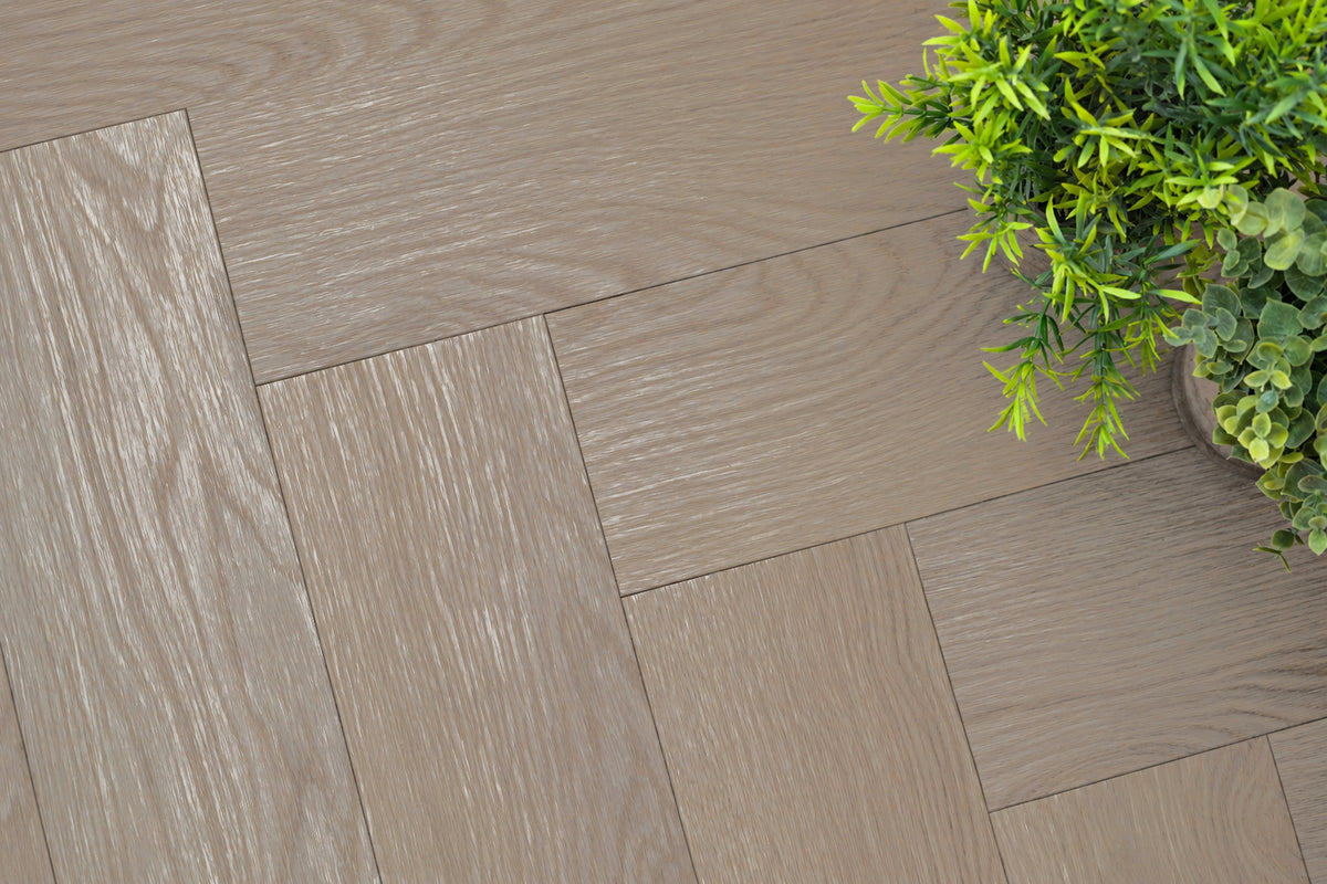 Daytona Dune Oak Herringbone glue down LVT flooring, photo 3