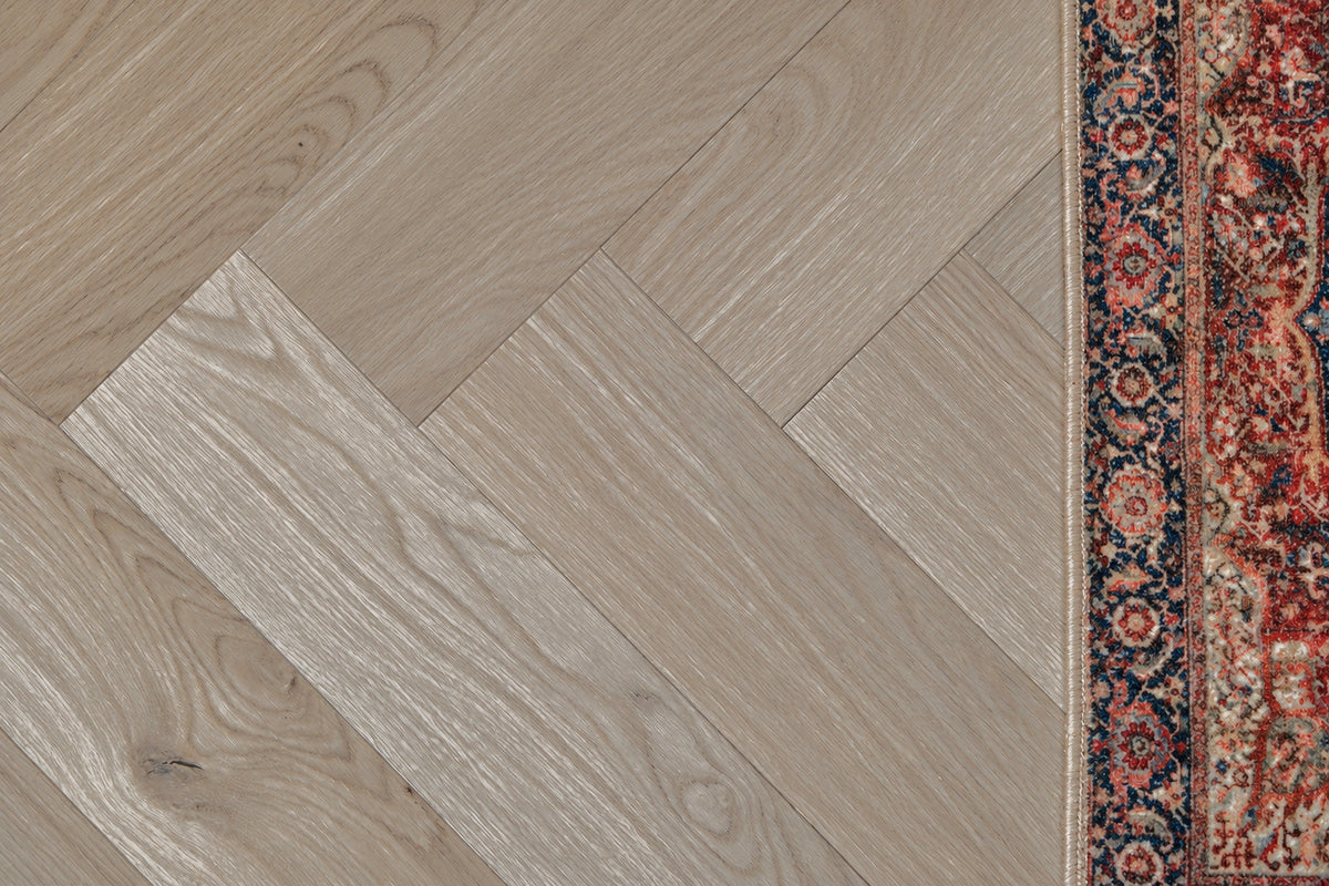 Daytona Dune Oak Herringbone glue down LVT flooring, photo 4