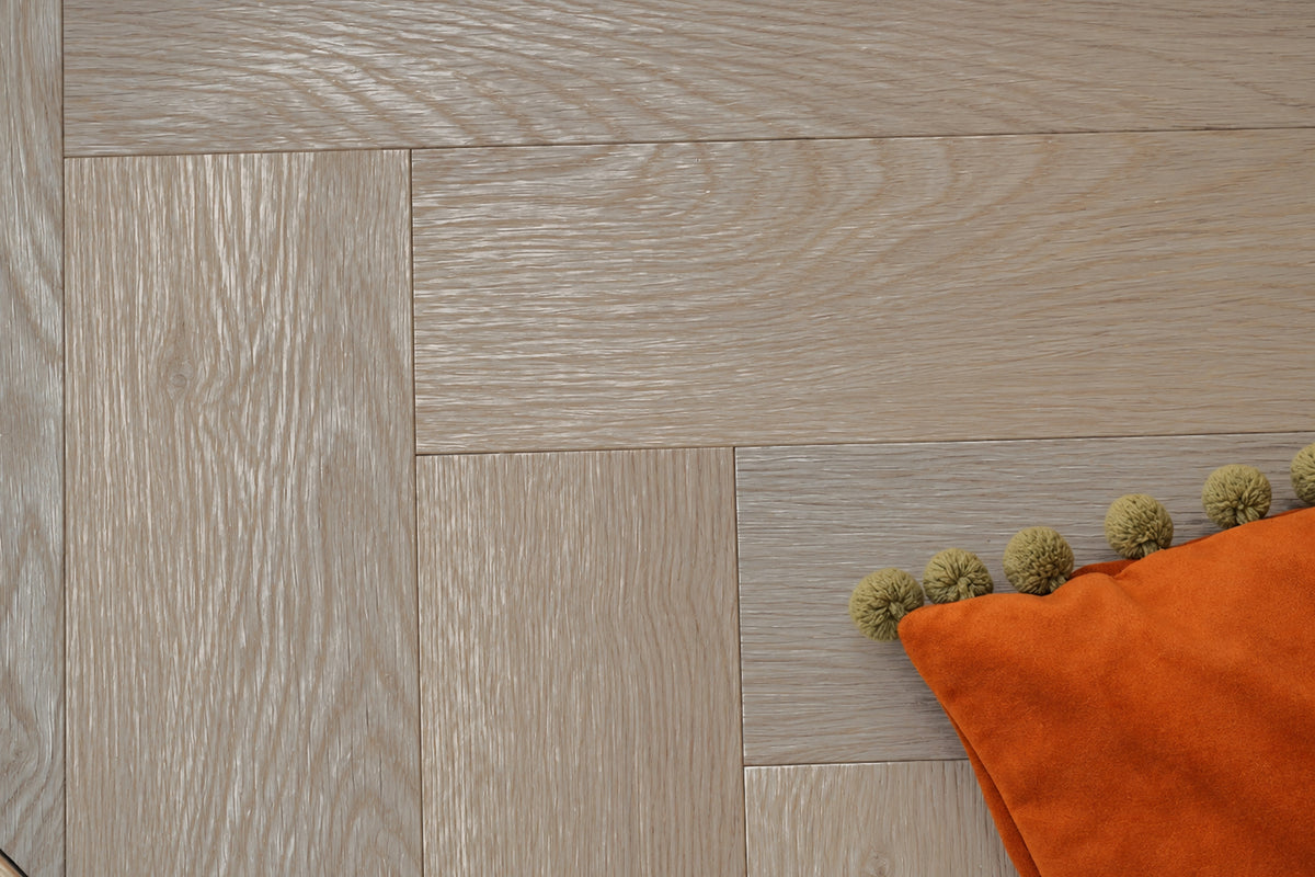 Daytona Dune Oak Herringbone glue down LVT flooring, photo 5