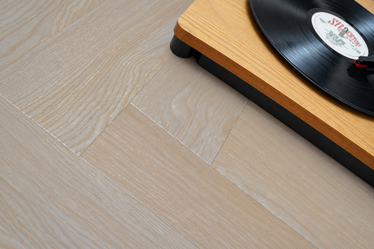 Daytona Linen Oak Herringbone glue down LVT flooring, photo 3