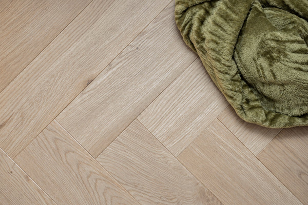 Daytona Natural Oak Herringbone Glue Down LVT Flooring