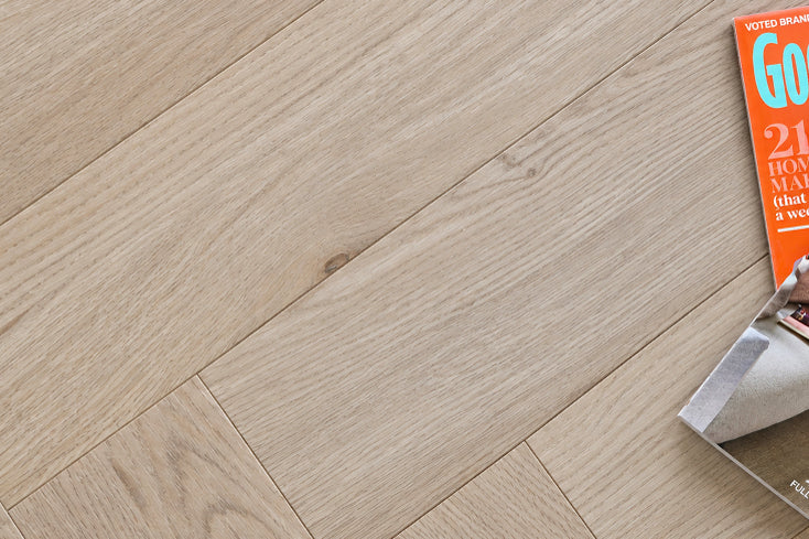 Daytona Natural Oak Herringbone glue down LVT flooring, photo 4