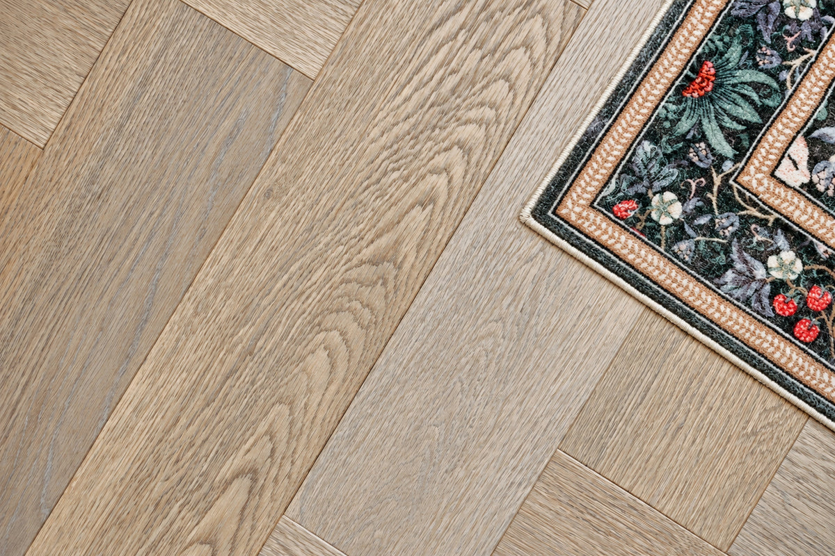 Daytona Toasted Oak Herringbone Glue Down LVT Flooring