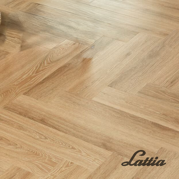 Lattia Vantaa Honey Oak Herringbone Glue Down LVT Flooring