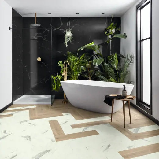 Karndean Van Gogh Palazzo Marble SM-VGT2413 Herringbone Glue Down LVT Flooring
