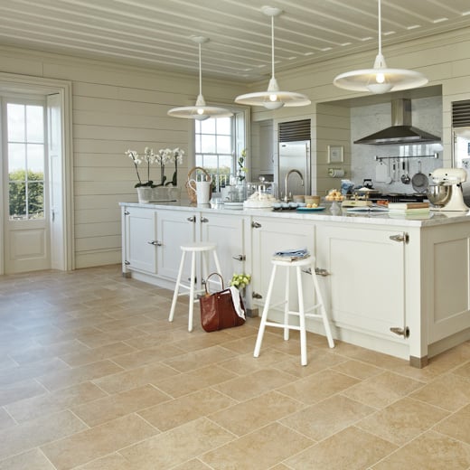 Karndean Knight Tile Bath Stone ST12 Stone Tile Glue Down LVT Flooring
