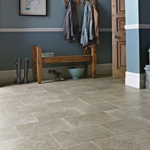 Karndean Knight Tile Portland Stone ST13 Stone Tile Glue Down LVT Flooring