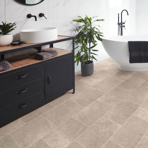 Karndean Knight Tile Portland Stone ST13 Stone Tile Glue Down LVT Flooring