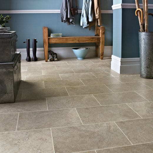 Karndean Knight Tile Portland Stone ST13 Stone Tile Glue Down LVT Flooring