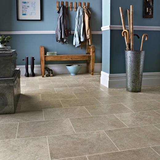 Karndean Knight Tile Portland Stone ST13 Stone Tile Glue Down LVT Flooring