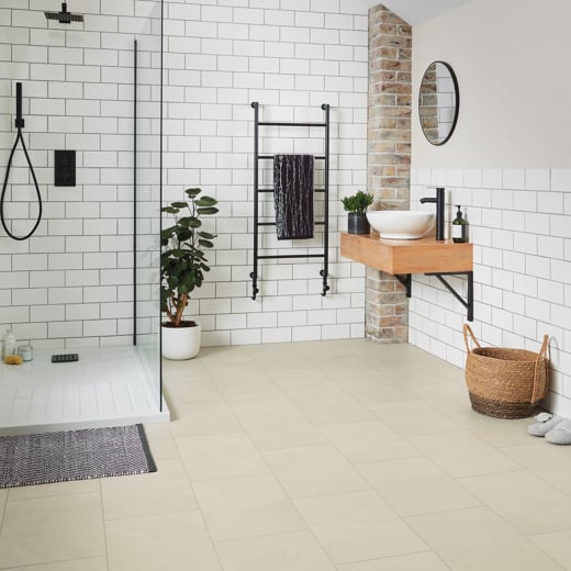 Karndean Knight Tile Ivory Riven Slate ST18 Stone Tile Glue Down LVT Flooring