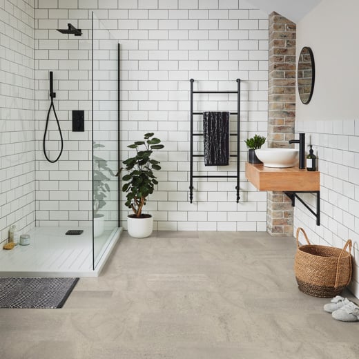 Karndean Knight Tile Honed Pebble Slate ST20 Stone Tile Glue Down LVT Flooring