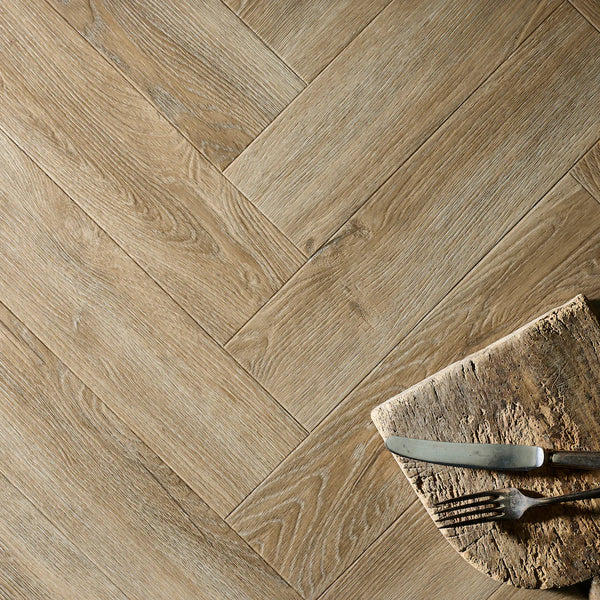 Textures Weathered Oak TH05 Herringbone Glue Down LVT Flooring