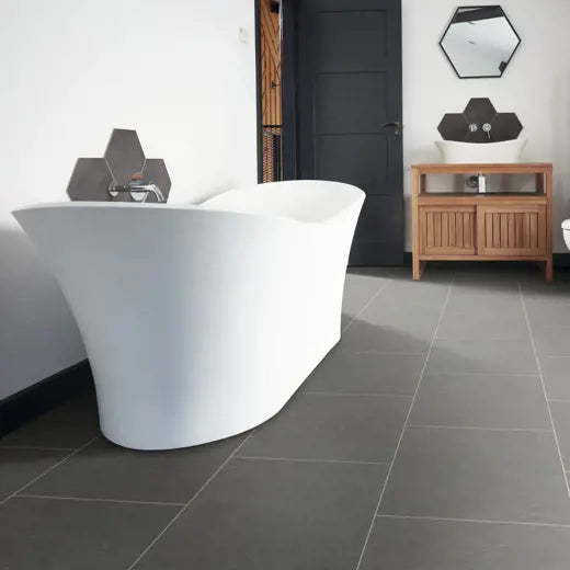 Karndean Van Gogh Grey Castello Marble VGT2417 Stone Tile Glue Down LVT Flooring