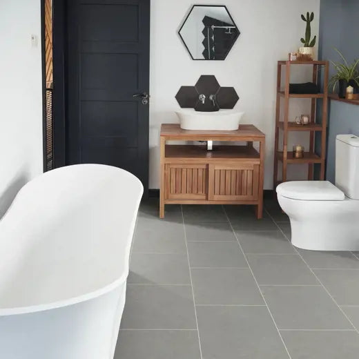 Karndean Van Gogh Grey Castello Marble VGT2417 Stone Tile Glue Down LVT Flooring