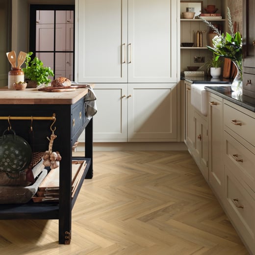 Karndean Knight Tile Wells Acacia SM-KP160 Herringbone Glue Down LVT Flooring
